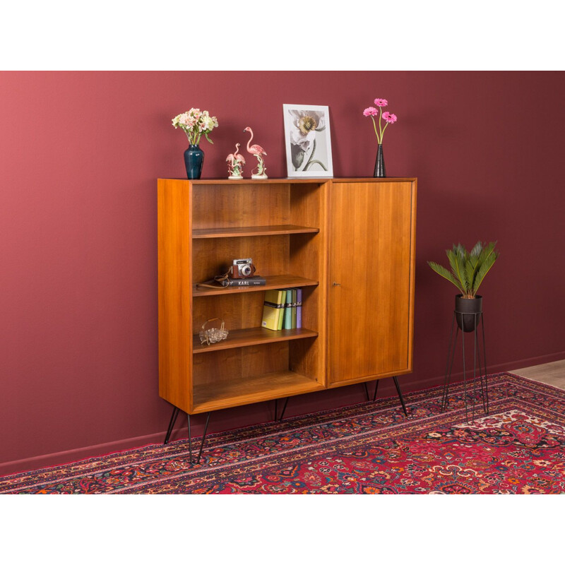 Walnut vintage chest of drawers, 1950s