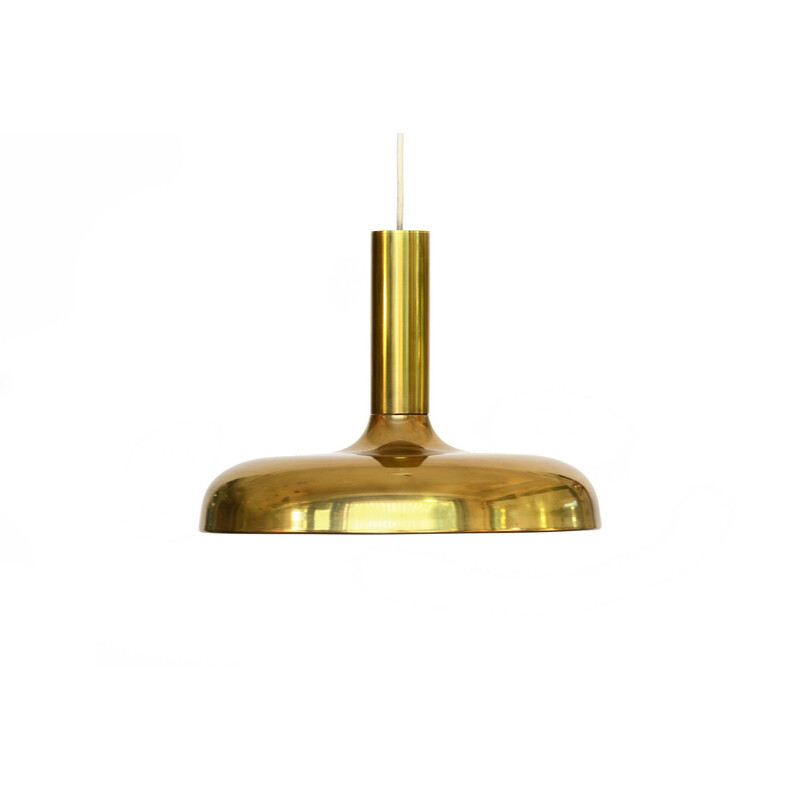 Brass vintage pendant light, Denmark, 1960s