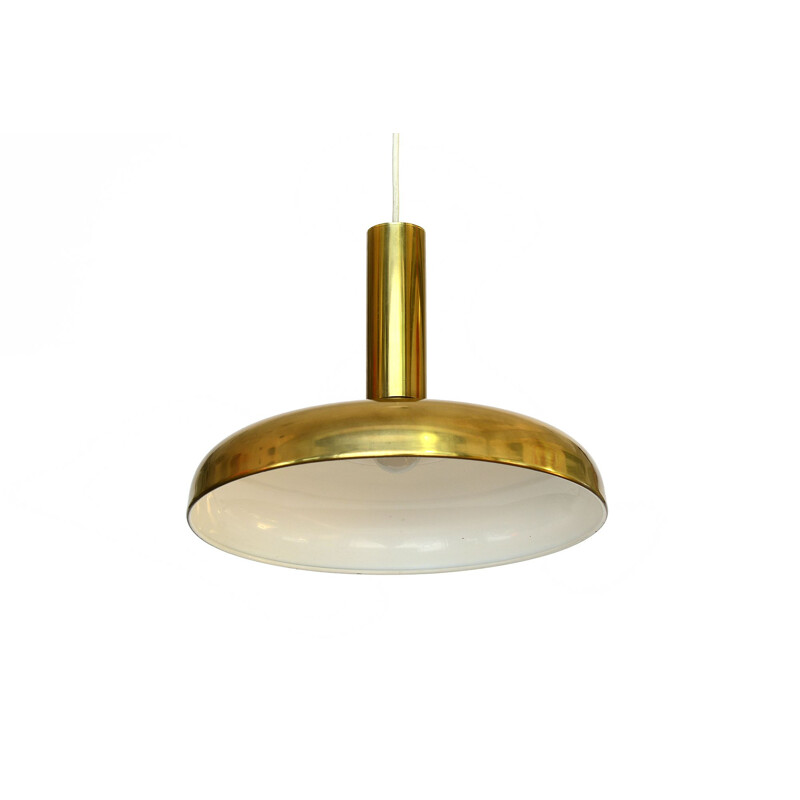 Brass vintage pendant light, Denmark, 1960s