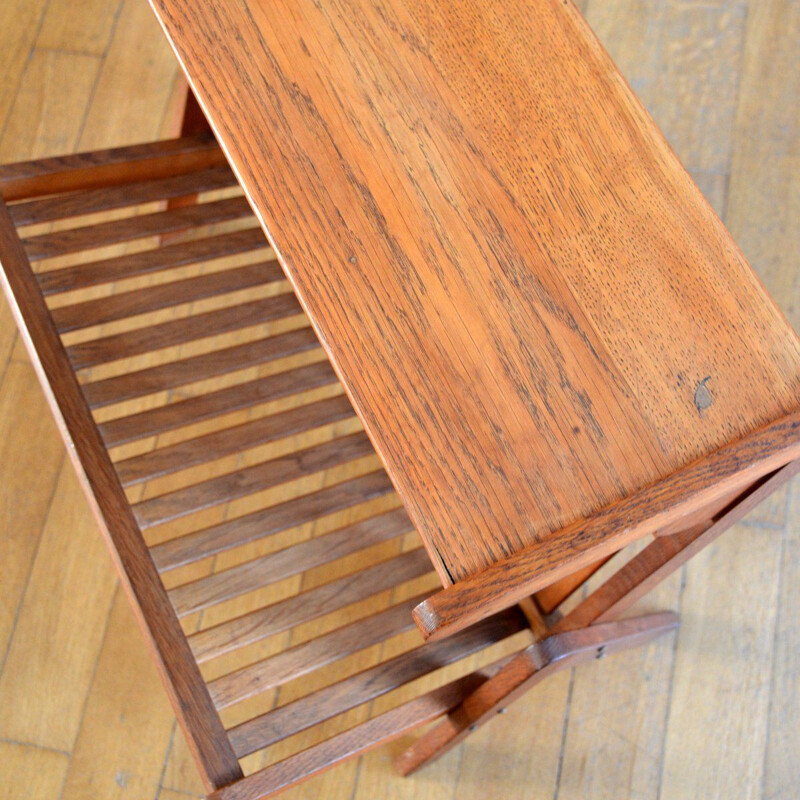 Vintage side table and magazine rack by Pastoe, 1950