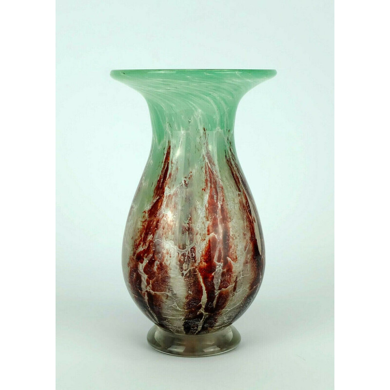 Vase vintage en verre Karl Wiedmann, 1930