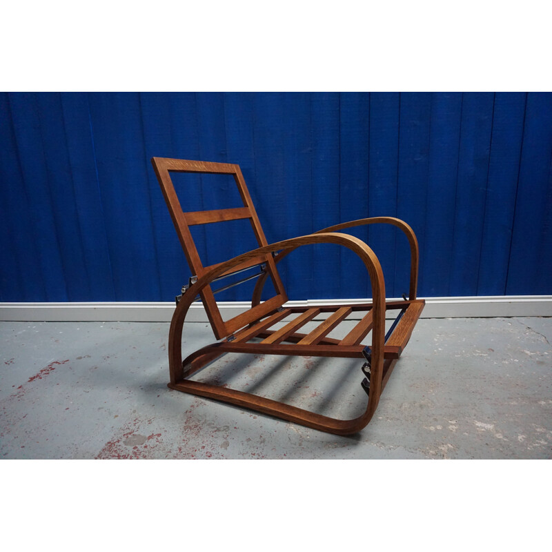 Bentwood vintage armchair by Jindrich Halabala, 1930