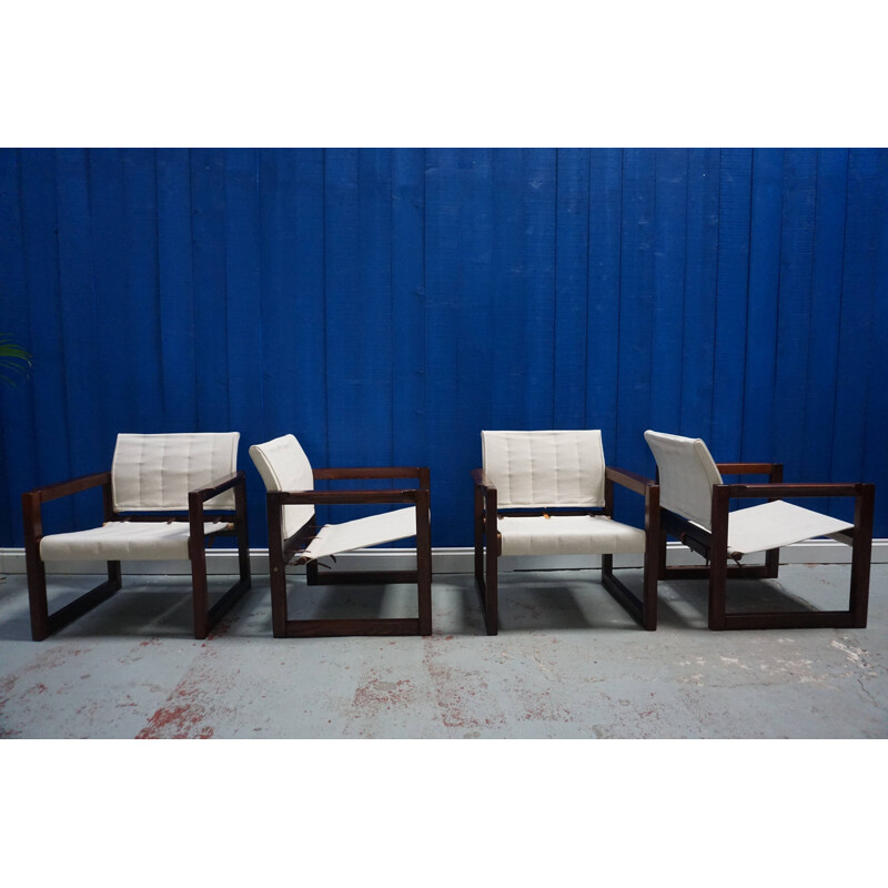 Ensemble de 4 fauteuils Diana Safari vintage par Karin Mobring pour Ikea, 1972