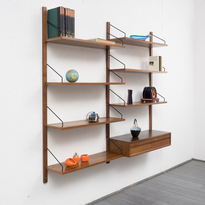 Mahogany and metal shelving system, Poul CADOVIUS - 1960