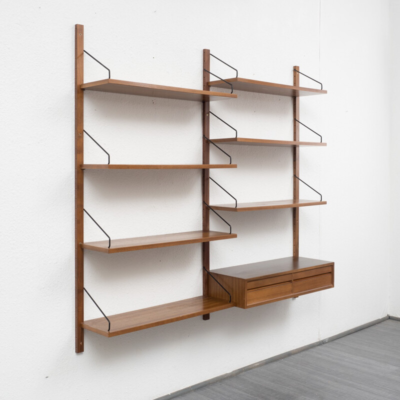 Mahogany and metal shelving system, Poul CADOVIUS - 1960