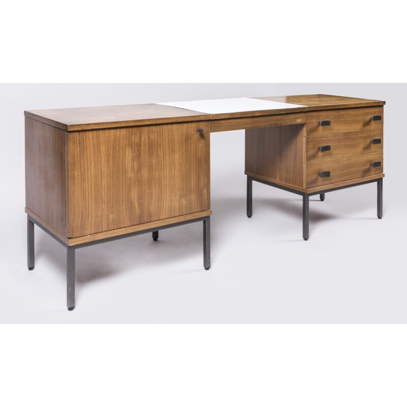 Vintage rosewood desk by Antoine Philippon and Jacqueline Lecocq, 1965