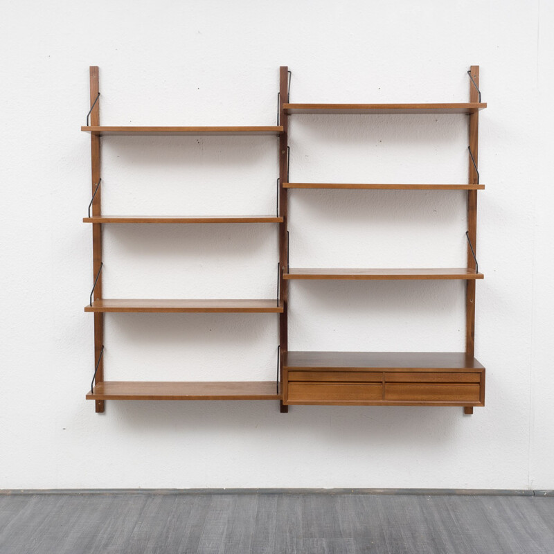 Mahogany and metal shelving system, Poul CADOVIUS - 1960