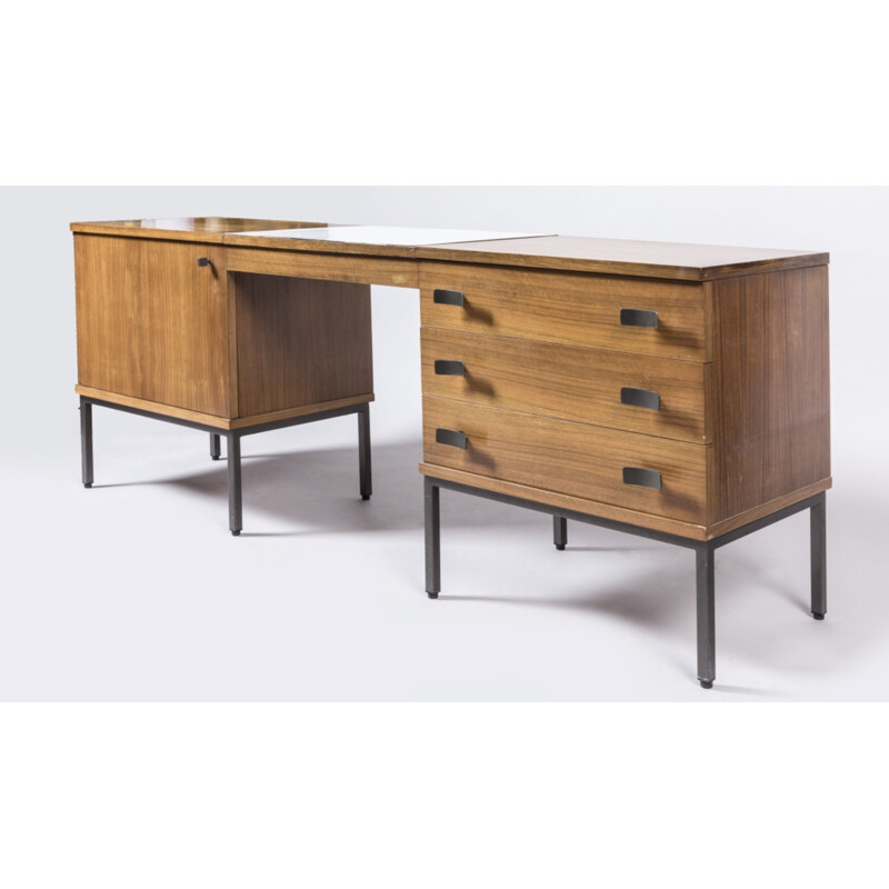 Vintage rosewood desk by Antoine Philippon and Jacqueline Lecocq, 1965