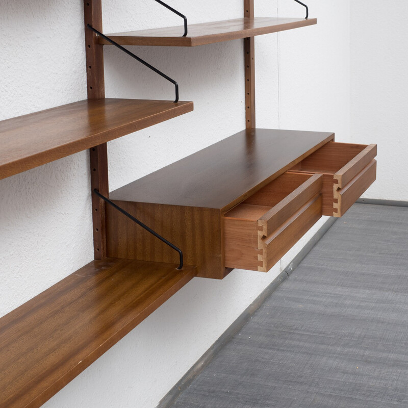 Mahogany and metal shelving system, Poul CADOVIUS - 1960