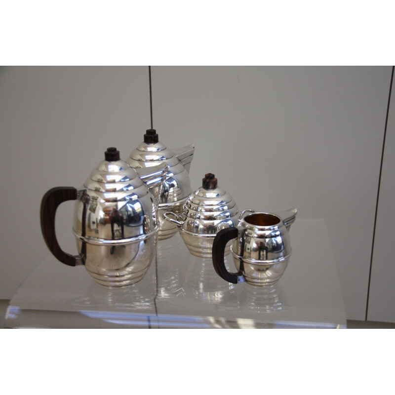 Vintage Silver plated coffee and tea set, France 1950s