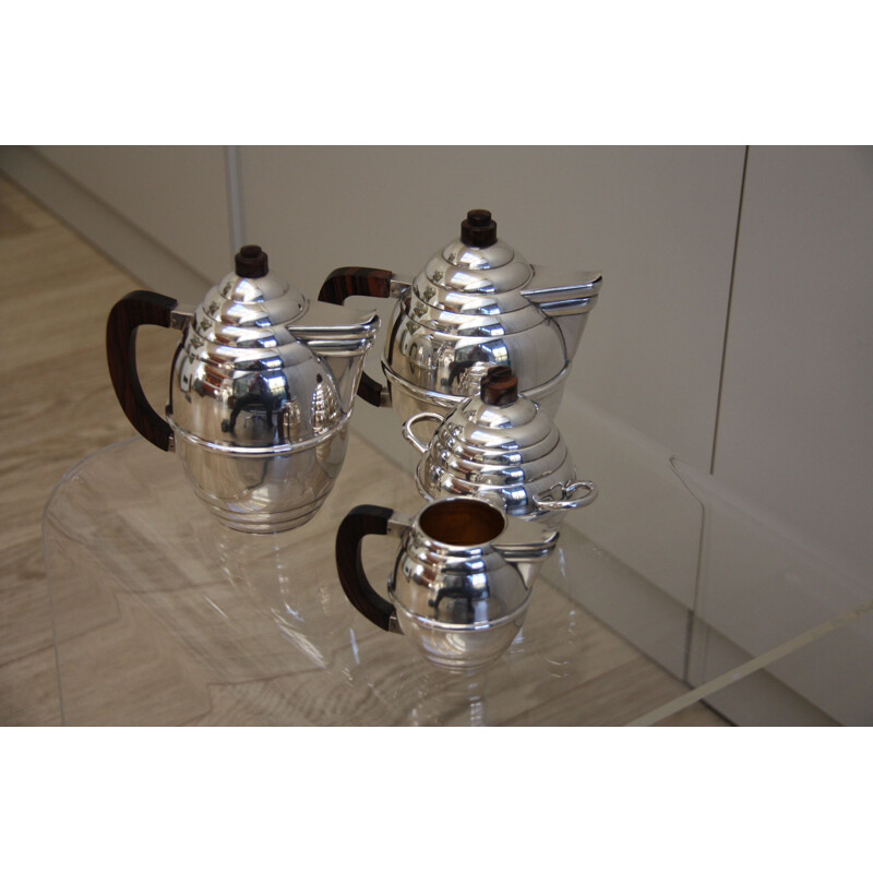 Vintage Silver plated coffee and tea set, France 1950s