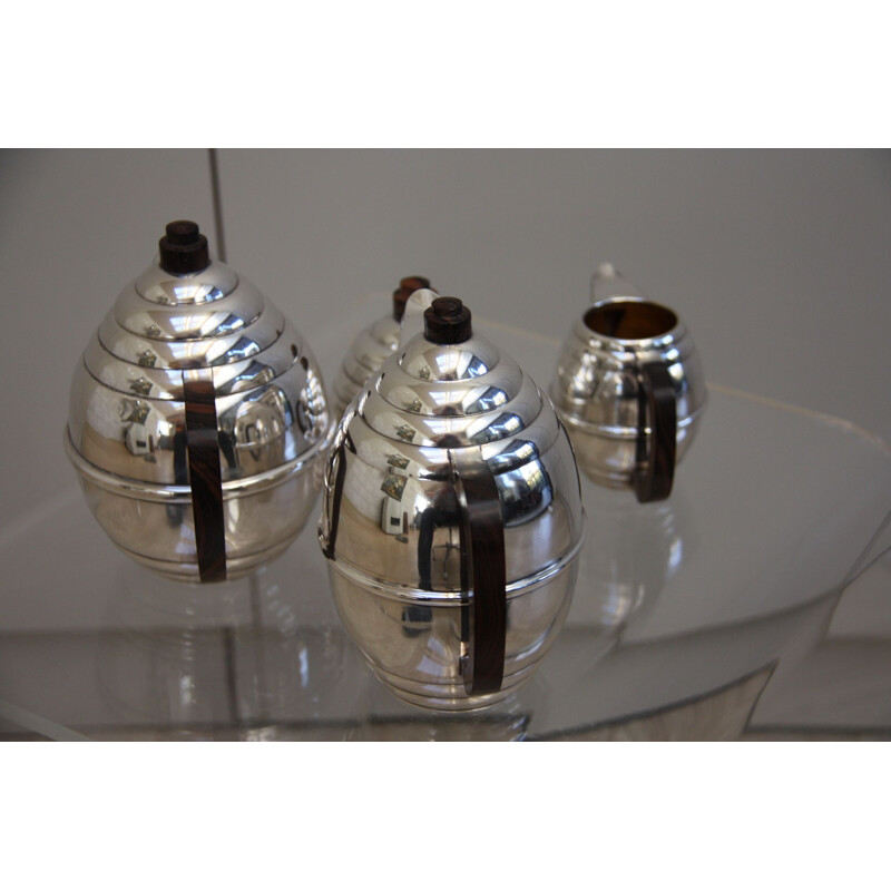 Vintage Silver plated coffee and tea set, France 1950s