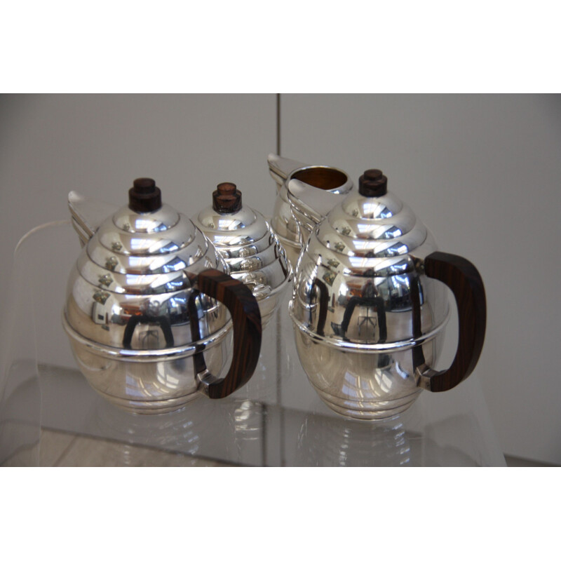 Vintage Silver plated coffee and tea set, France 1950s