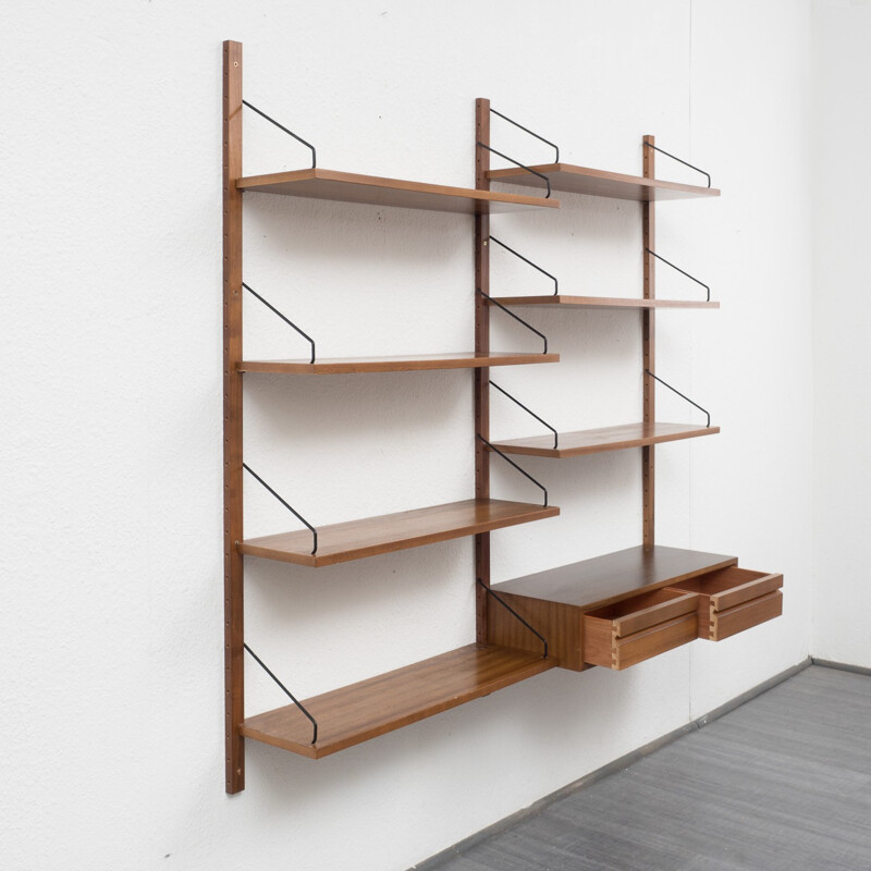 Mahogany and metal shelving system, Poul CADOVIUS - 1960