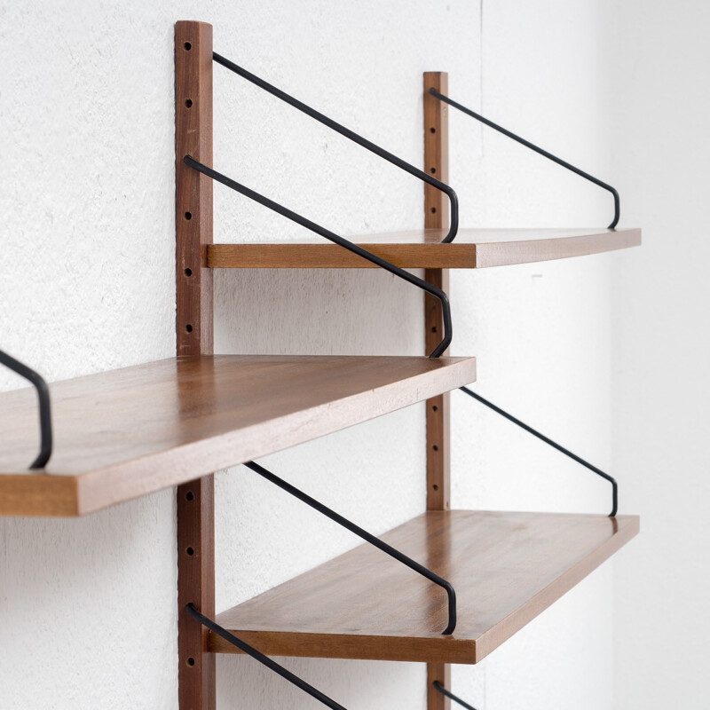Mahogany and metal shelving system, Poul CADOVIUS - 1960