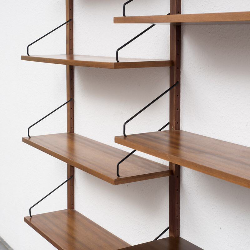 Mahogany and metal shelving system, Poul CADOVIUS - 1960