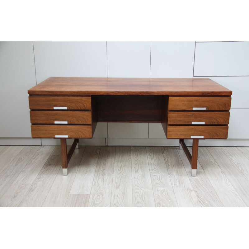 Vintage Desk EP 40 in rosewood and aluminium by Kai Kristiansen  - Denmark 1960s