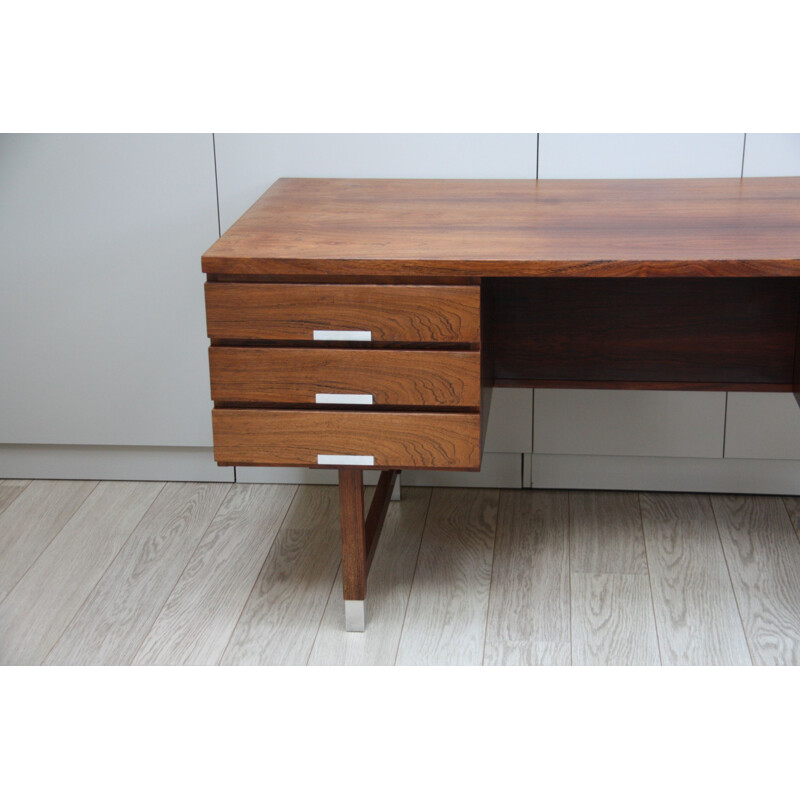 Vintage Desk EP 40 in rosewood and aluminium by Kai Kristiansen  - Denmark 1960s