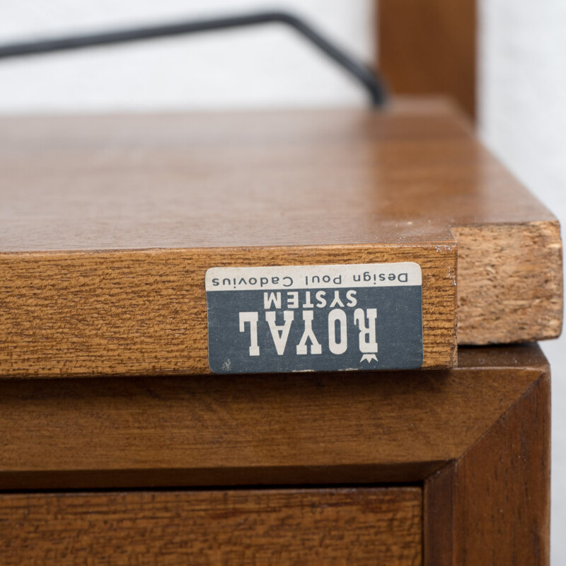 Mahogany and metal shelving system, Poul CADOVIUS - 1960