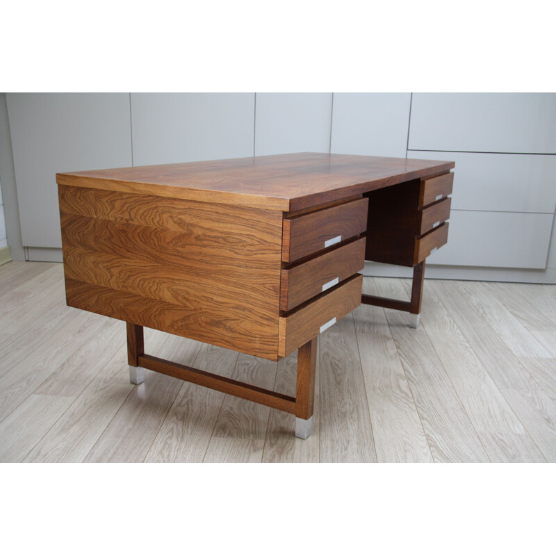 Vintage Desk EP 40 in rosewood and aluminium by Kai Kristiansen  - Denmark 1960s