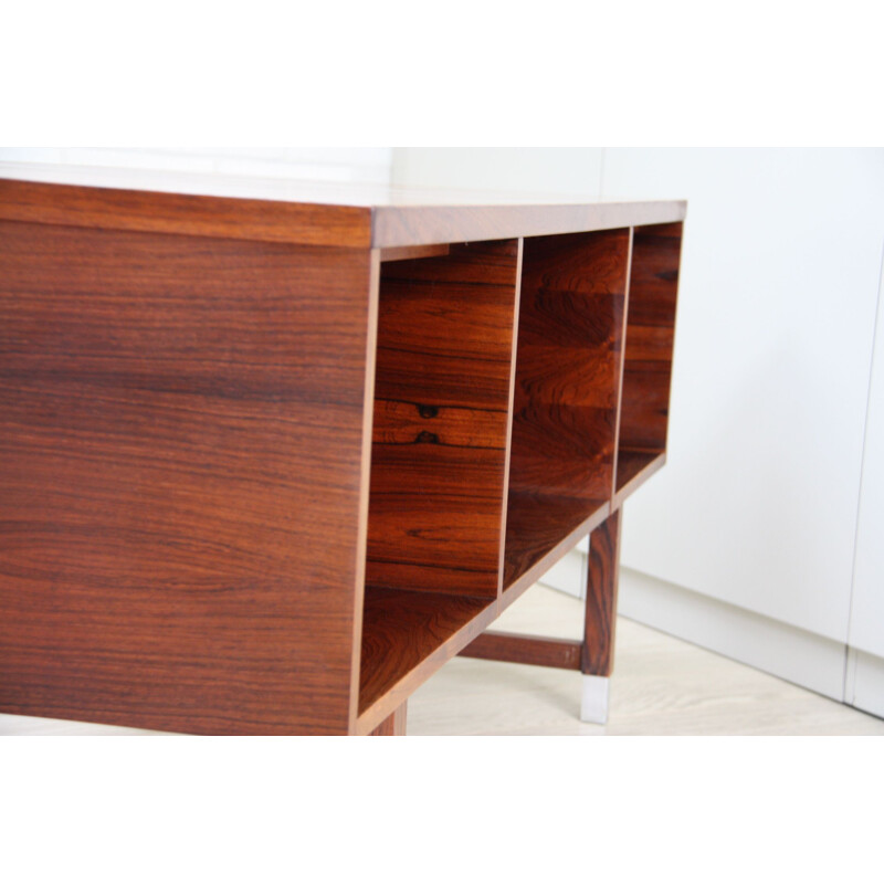 Vintage Desk EP 40 in rosewood and aluminium by Kai Kristiansen  - Denmark 1960s