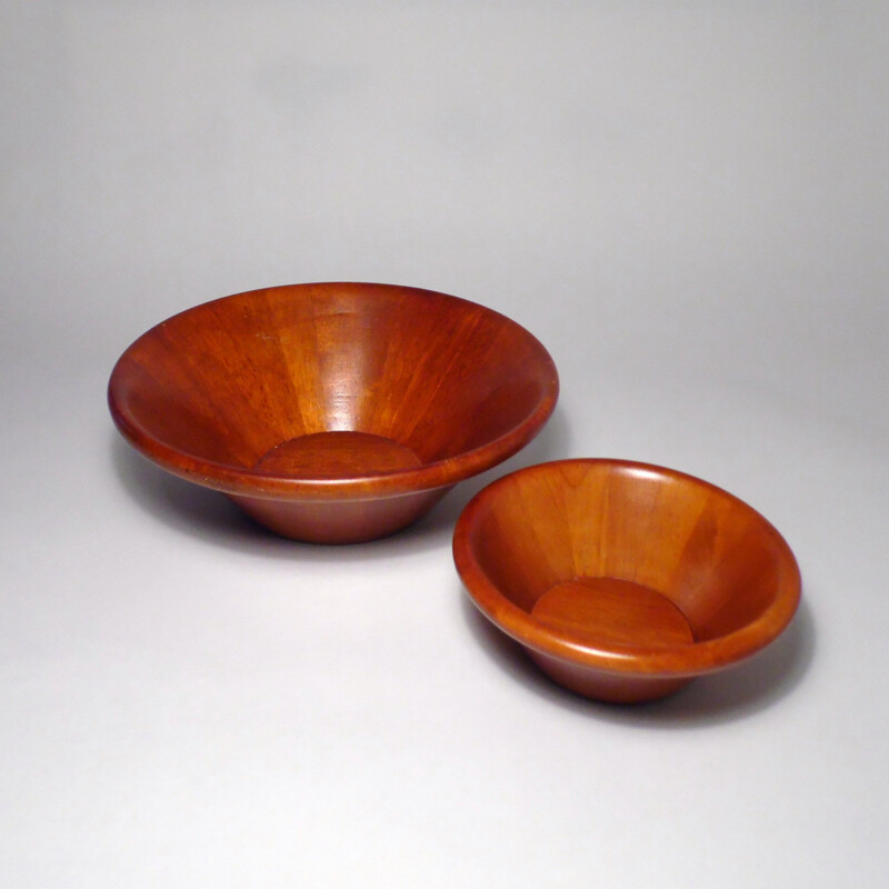 Set of 2 Scandinavian teak dishes