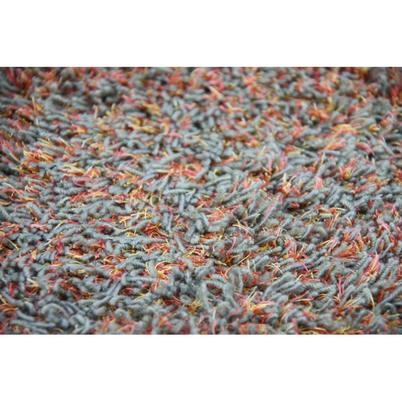 Vintage handtufted carpet by Kerstine Kjaerholm in wool & linen, Denmark, post 2000
