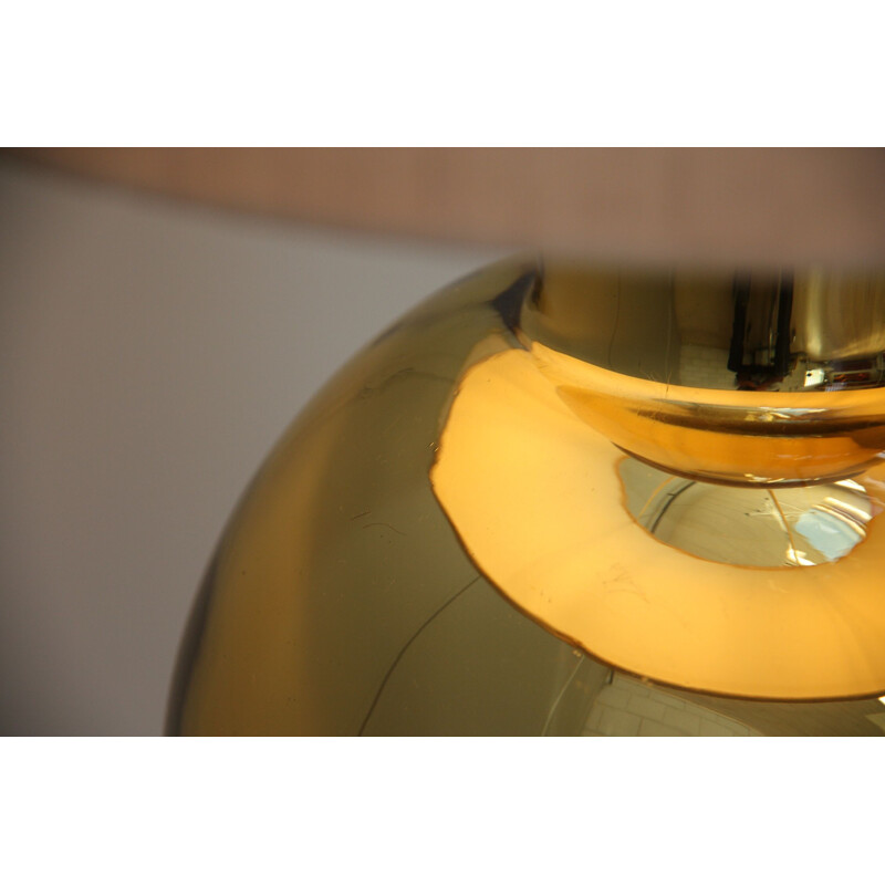 Vintage Golden glass table lamp by Orrefors, Sweden 1970s