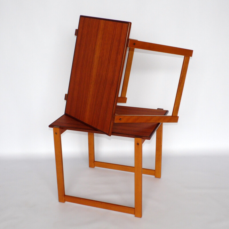 Pair of vintage bedside tables in teak 1960