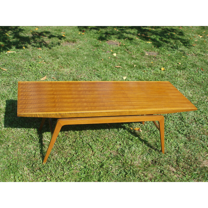 Table basse Scandinave Vintage en teck et acajou