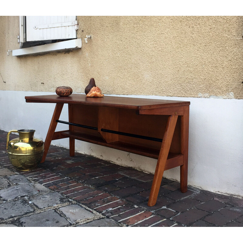 Vintage oak console table, 1950