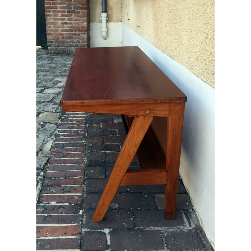 Table console vintage en chêne, 1950