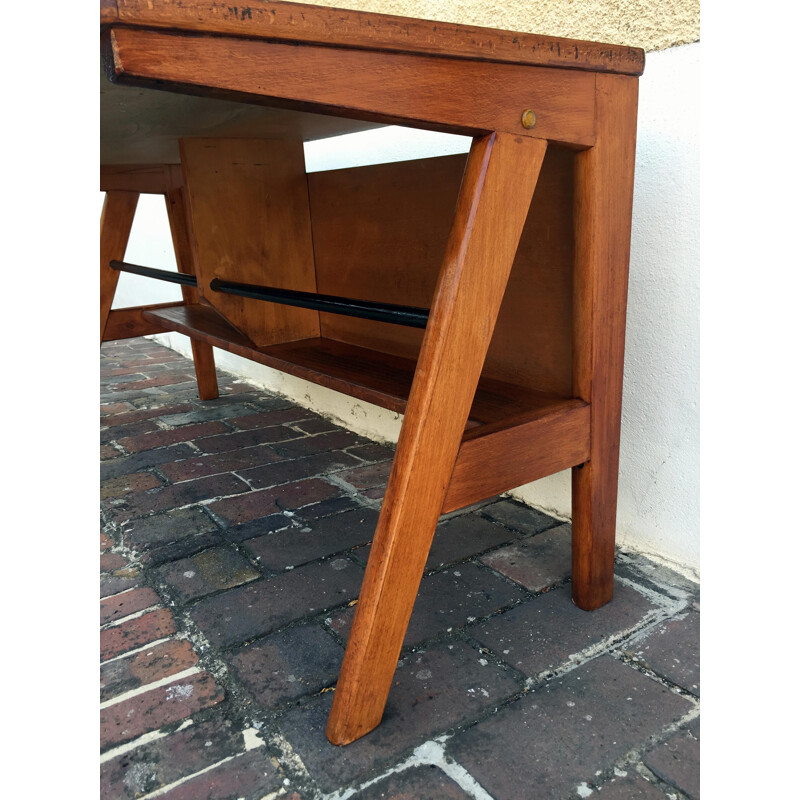 Table console vintage en chêne, 1950