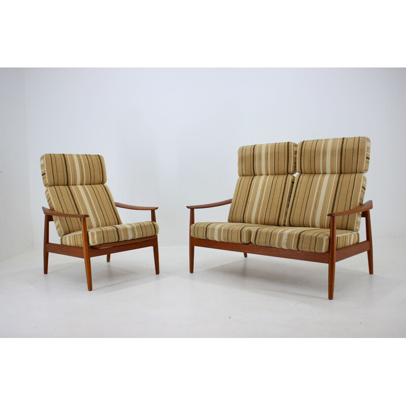 Vintage seating set Arne Vodder, France & Son, Denmark, 1960