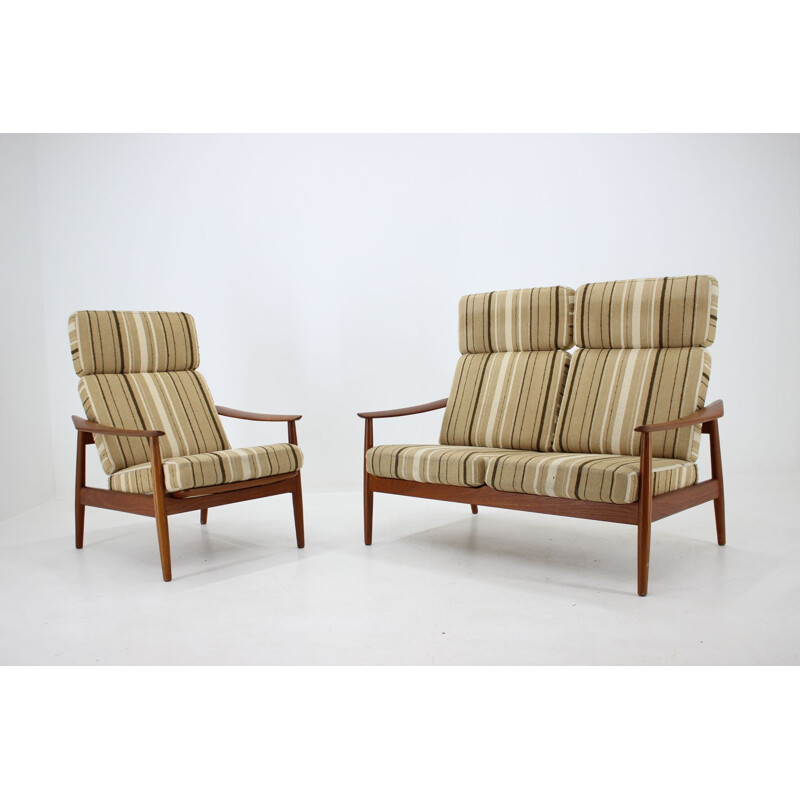 Vintage seating set Arne Vodder, France & Son, Denmark, 1960