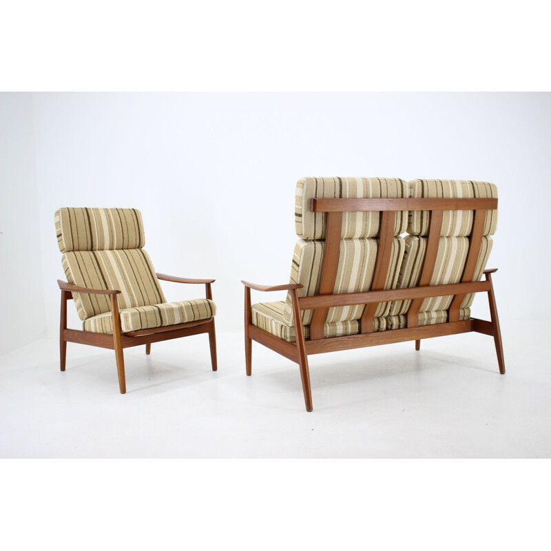 Vintage seating set Arne Vodder, France & Son, Denmark, 1960