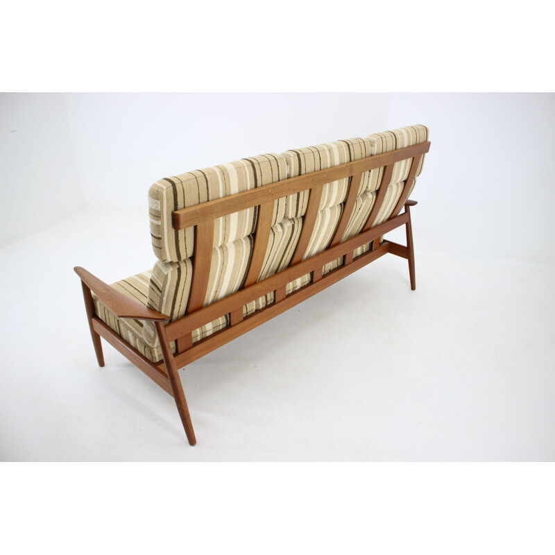 Vintage three-seat sofa FD 164 Arne Vodder, France & Son, Denmark, 1960