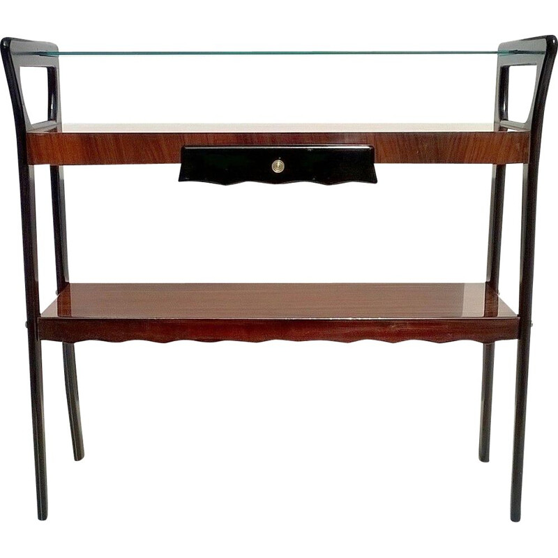 Vintage mahogany console table, Italy, 1950s