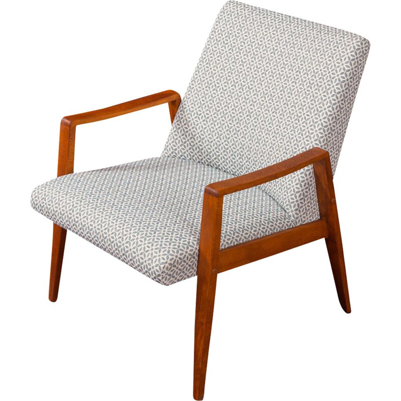 Vintage whitepetrrol armchair, Germany, 1950