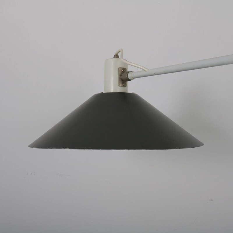 Vintage counter balance hanging lamp  designed by J.J.M. Hoogervorst, manufactured by Anvia 1950