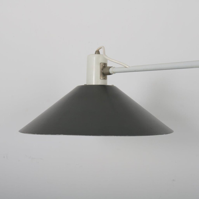 Vintage counter balance hanging lamp  designed by J.J.M. Hoogervorst, manufactured by Anvia 1950