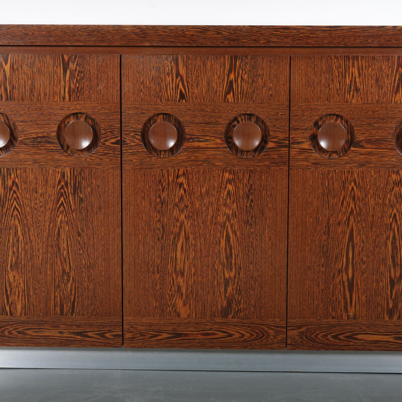 Vintage brutalist sideboard, manufactured in Belgium 1970