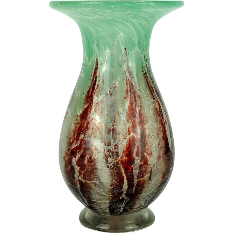 Glass vintage vase Karl Wiedmann, 1930s