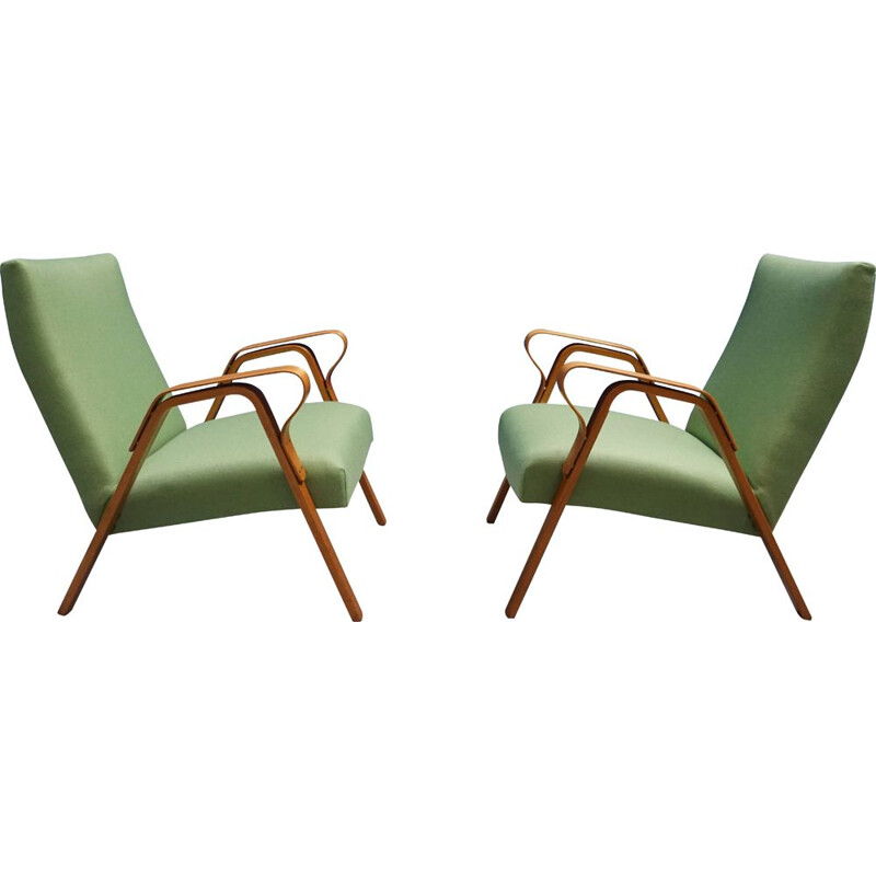 Set of 2 vintage armchairs Tatra Nabytok, 1960​s