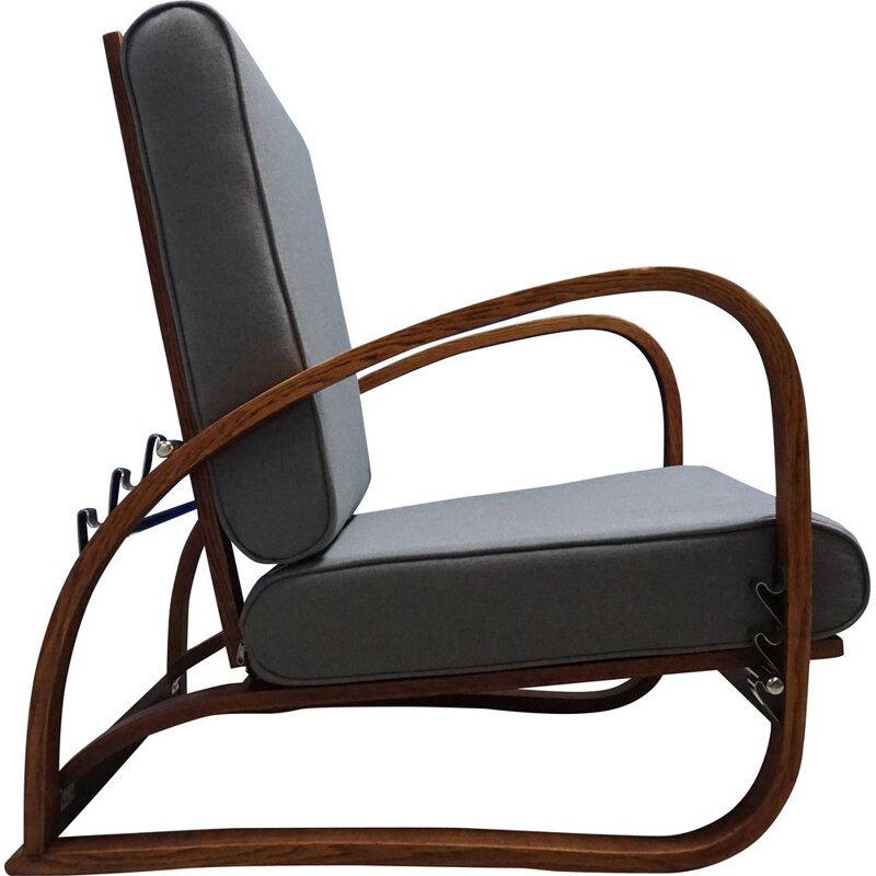 Bentwood vintage armchair by Jindrich Halabala, 1930