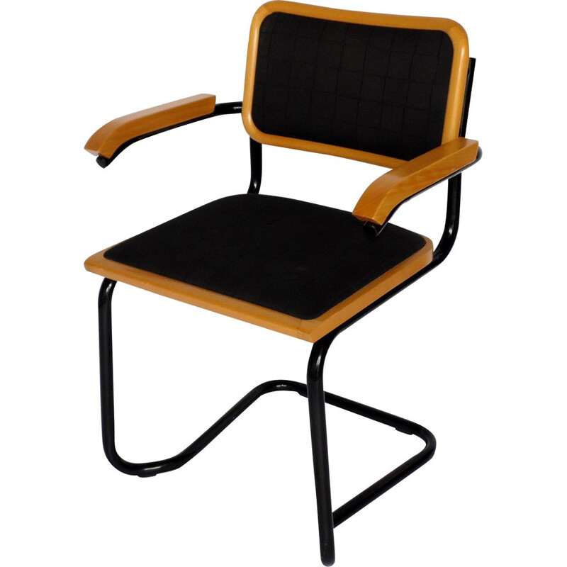 Chaise vintage modèle B64 noire par Marcel Breuer