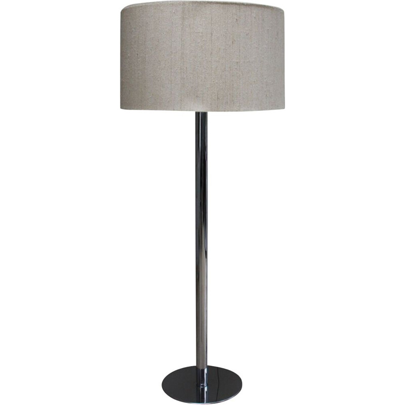 Vintage Floorlamp with chrome plated foot, Germany 1970s