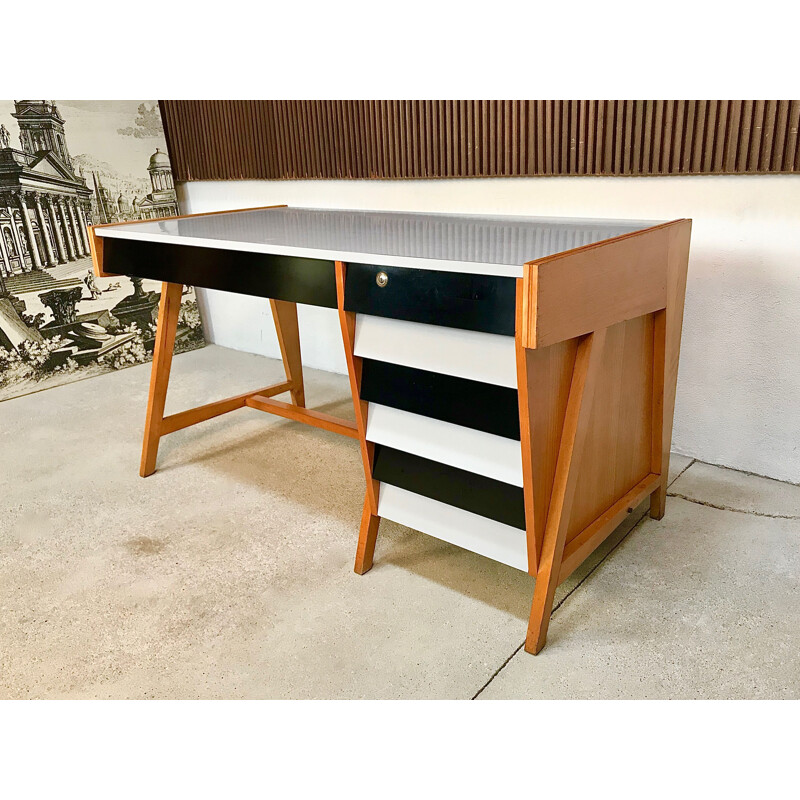 Vintage desk with Fold-Out German architect's 1950