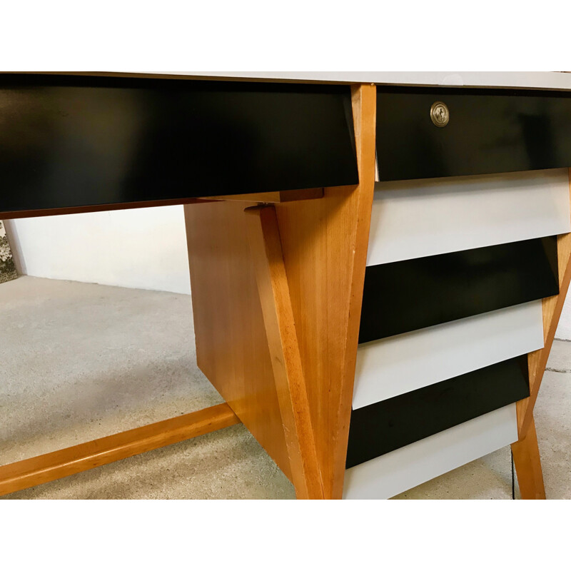 Vintage desk with Fold-Out German architect's 1950