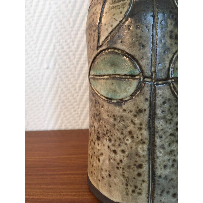 Vaso de cerâmica Vintage de Hannie Mein, Holanda 1970